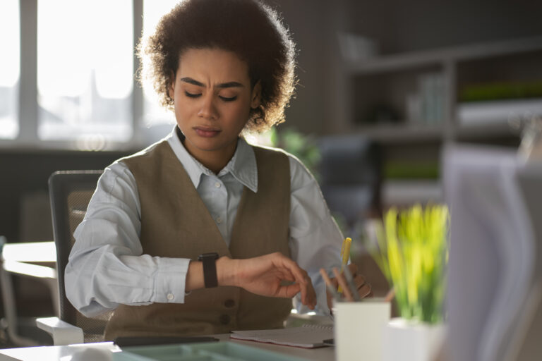 front-view-woman-working-as-economist