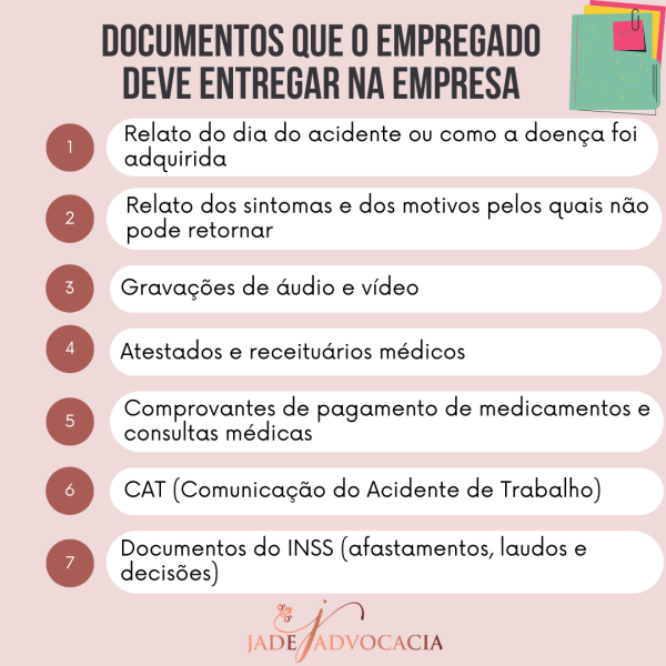 Documentos que o empregado deve entregar na empresa